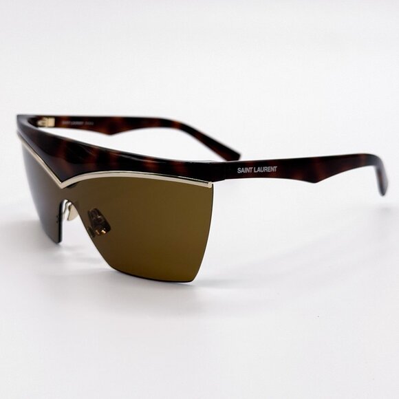 NEW SAINT LAURENT SUNGLASSES SL614 MASK 002 HAVANA GOLD WOMEN main image 8